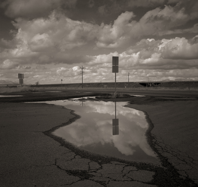 Reflecting Pool, Valmy Rest Area, 2014