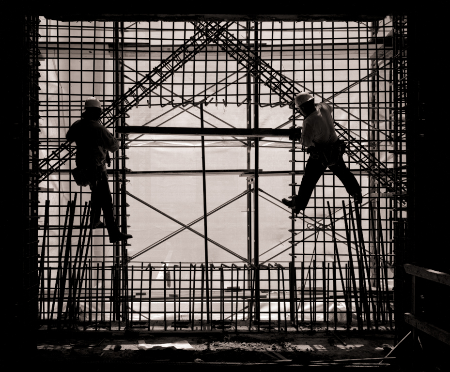 Workers on Rebar, P. G. & E. Seismic Retrofit, 1994